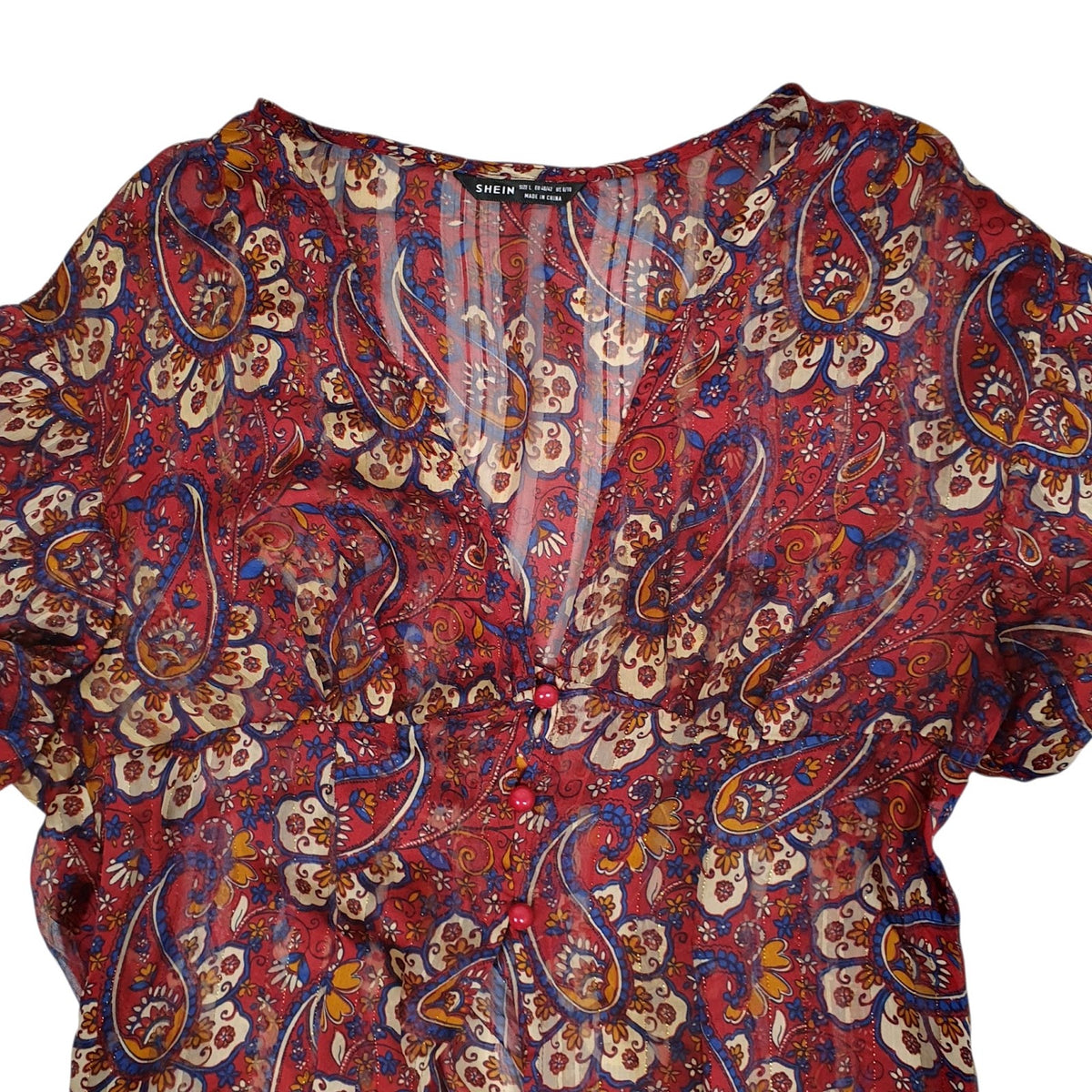Womens Burgundy Shein Shear Beach Throw  Dress
