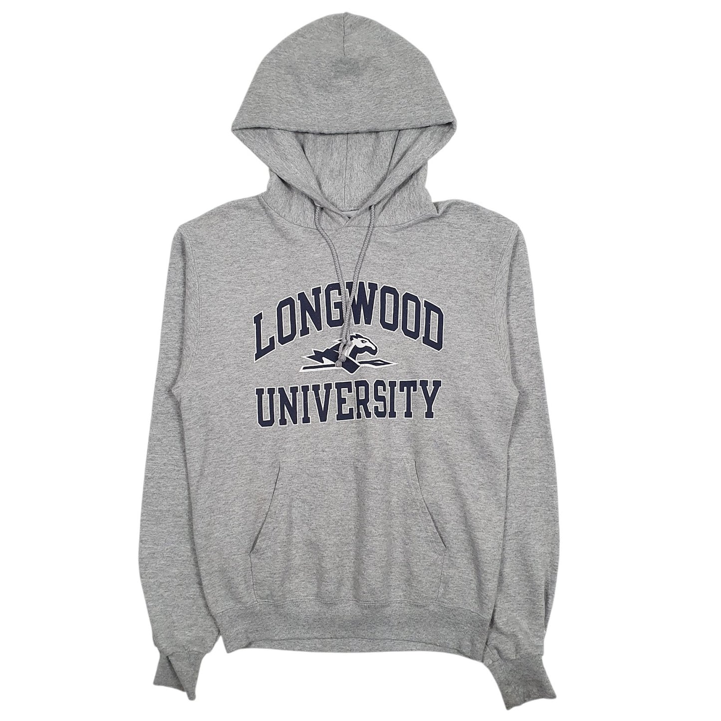 Mens Grey Champion Longwood University Hoodie Jumper