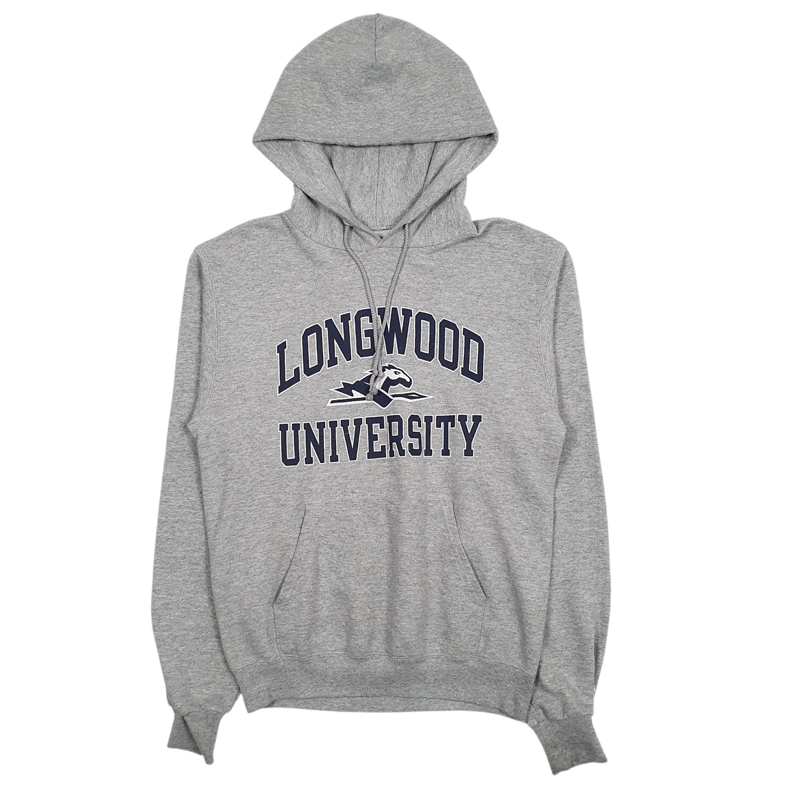 Mens Grey Champion Longwood University Hoodie Jumper