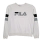 Womens White Fila  Crewneck Jumper