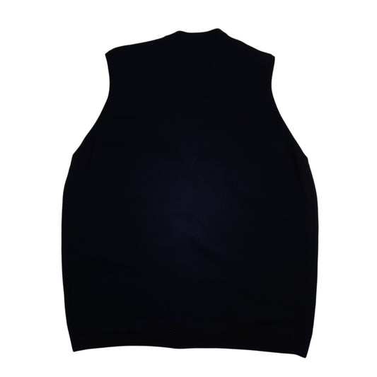 Womens Navy EWM Pure Classics Sleeveless Cardigan Jumper