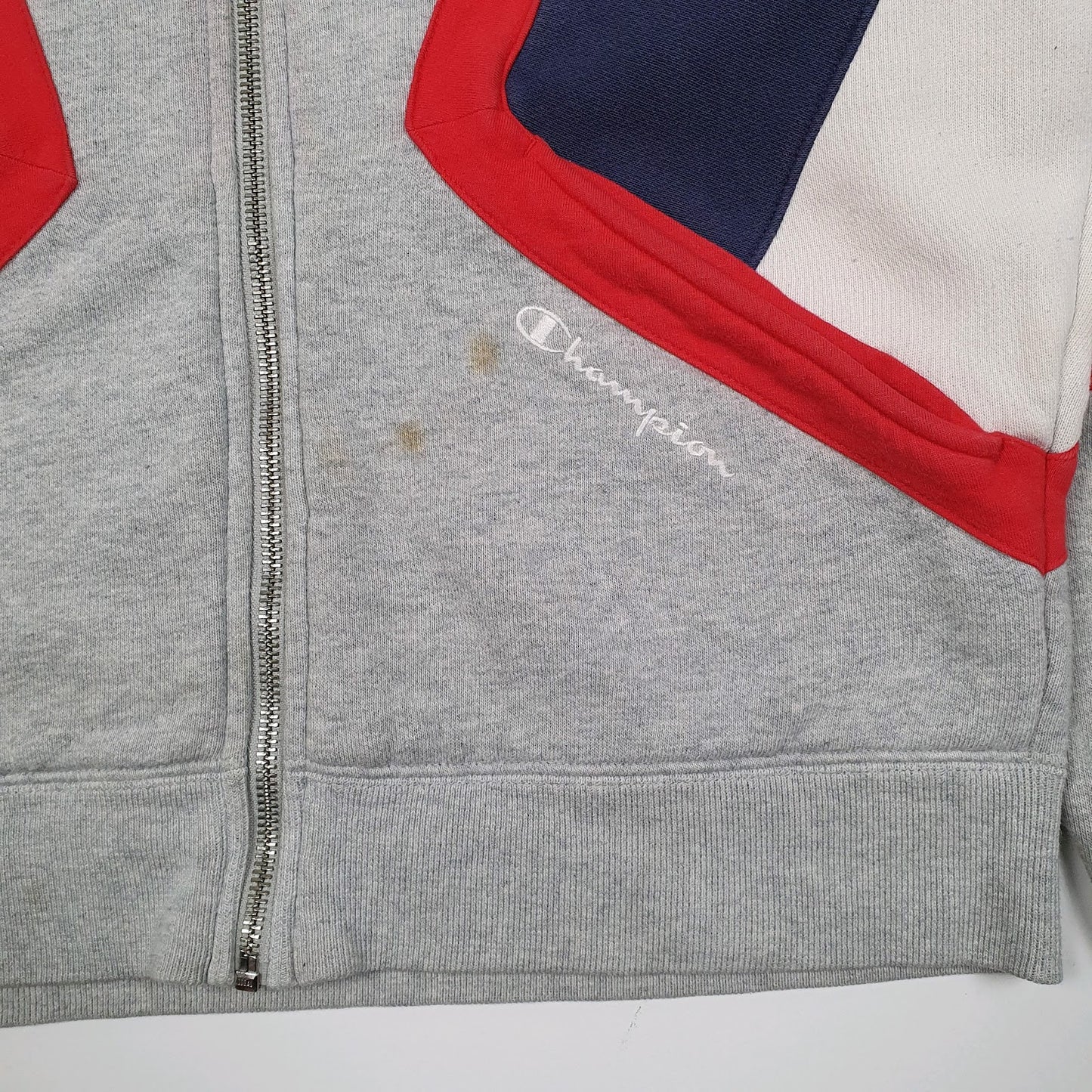 Womens Grey Champion Hoodie Reverse Weave Full Zip Jumper