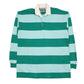 Mens Blue Columbia Knit Rugby Vintage 90s Made In USA Long Sleeve Polo Shirt
