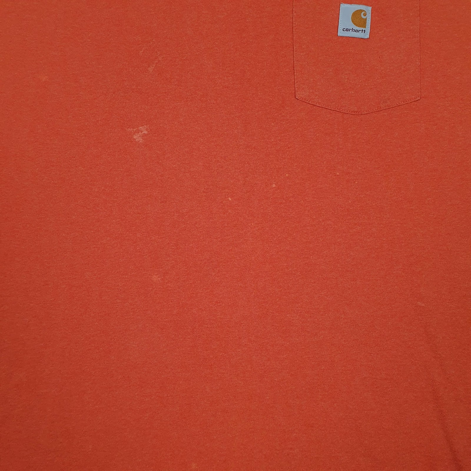 Mens Orange Carhartt   T Shirt