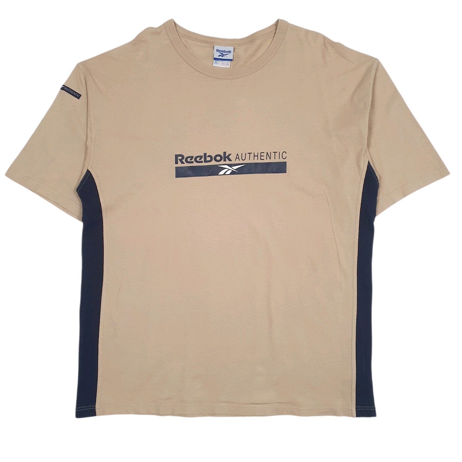 Mens Brown Reebok Spellout Short Sleeve T Shirt