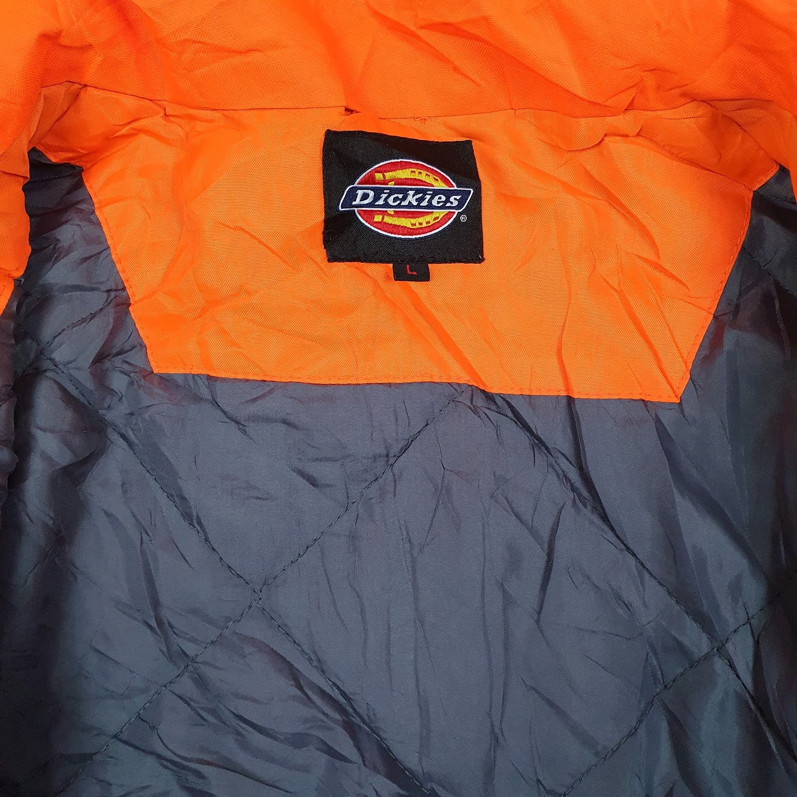Mens Orange Dickies Hi Vis Safety  Coat