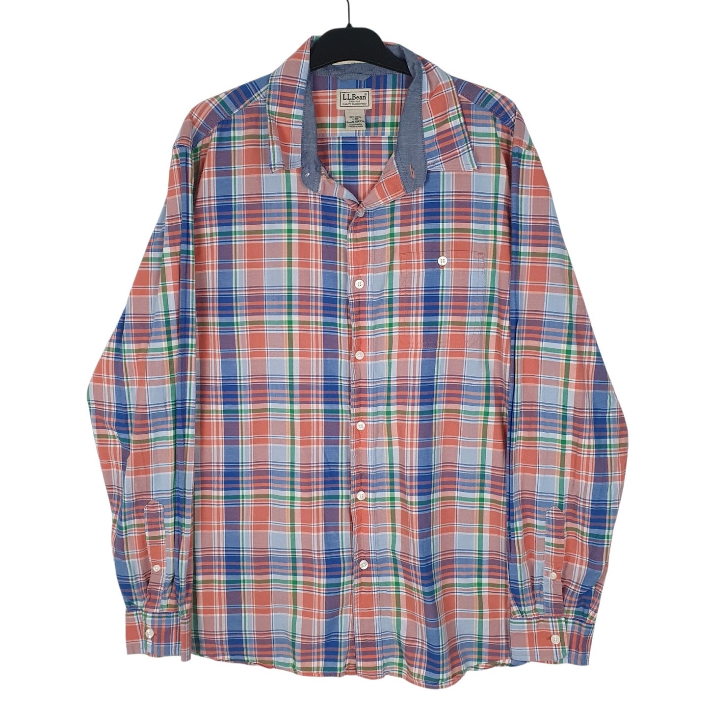 Mens Blue L.L.Bean  Long Sleeve Shirt