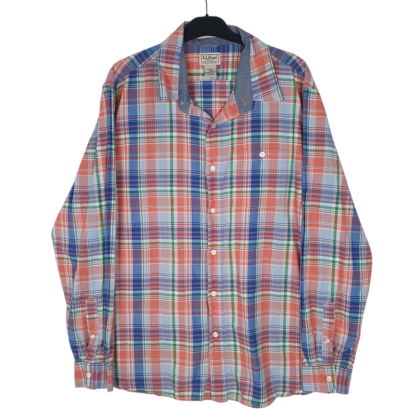 Mens Blue L.L.Bean  Long Sleeve Shirt