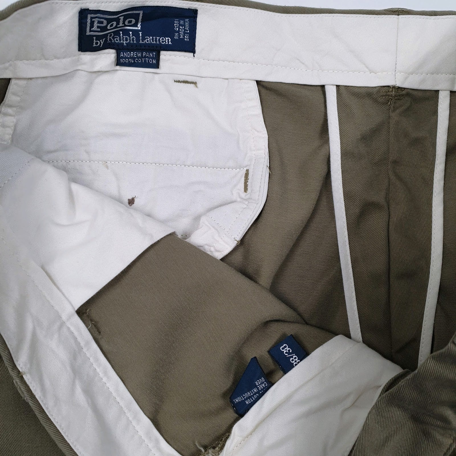 Mens Beige Polo Ralph Lauren Andrew Pant Double Pleated  Trousers