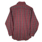 Mens Red Sun Circle Vintage Flannel  Shirt
