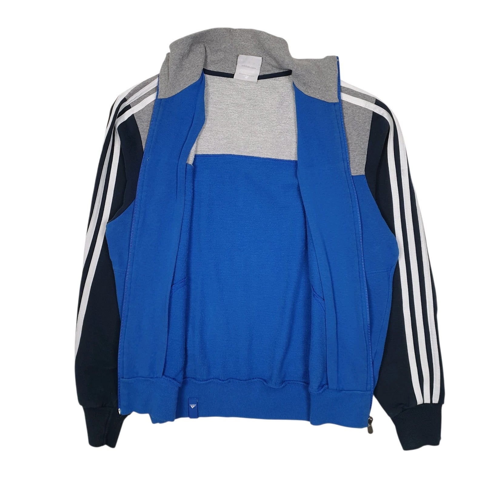 Mens Blue Adidas Vintage 00s Track Top Full Zip Jumper