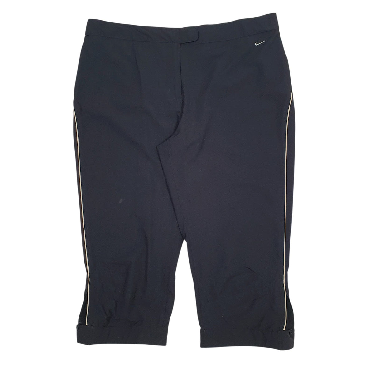 Mens Black Nike 3/4 Length Trousers Vintage 00s Sport Shorts