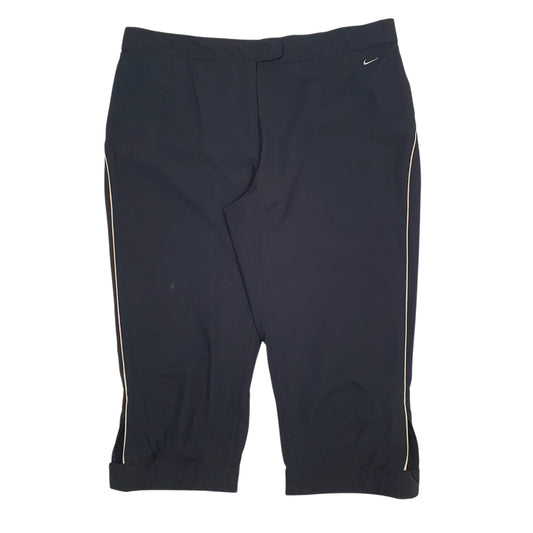 Mens Black Nike 3/4 Length Trousers Vintage 00s Sport Shorts