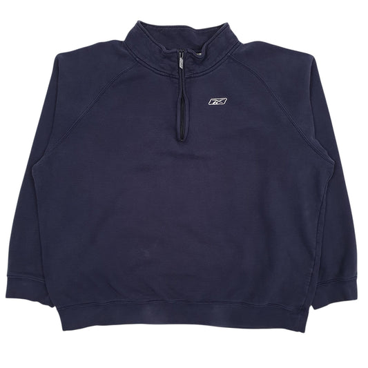 Mens Navy Reebok  Quarter Zip Jumper