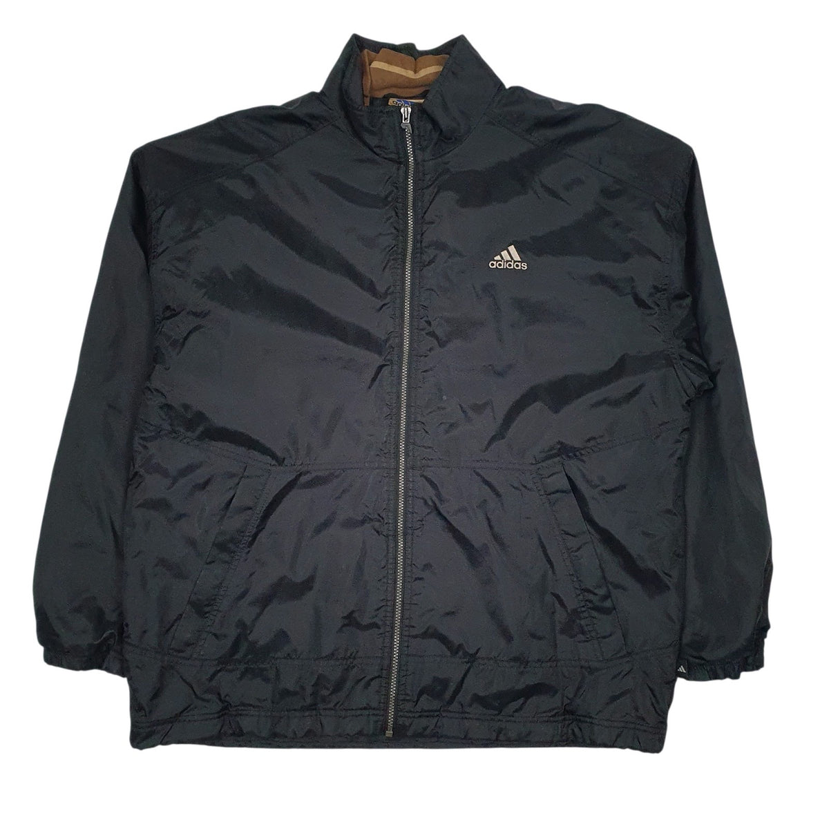 Mens Black Adidas Vintage 90s Oversized  Coat