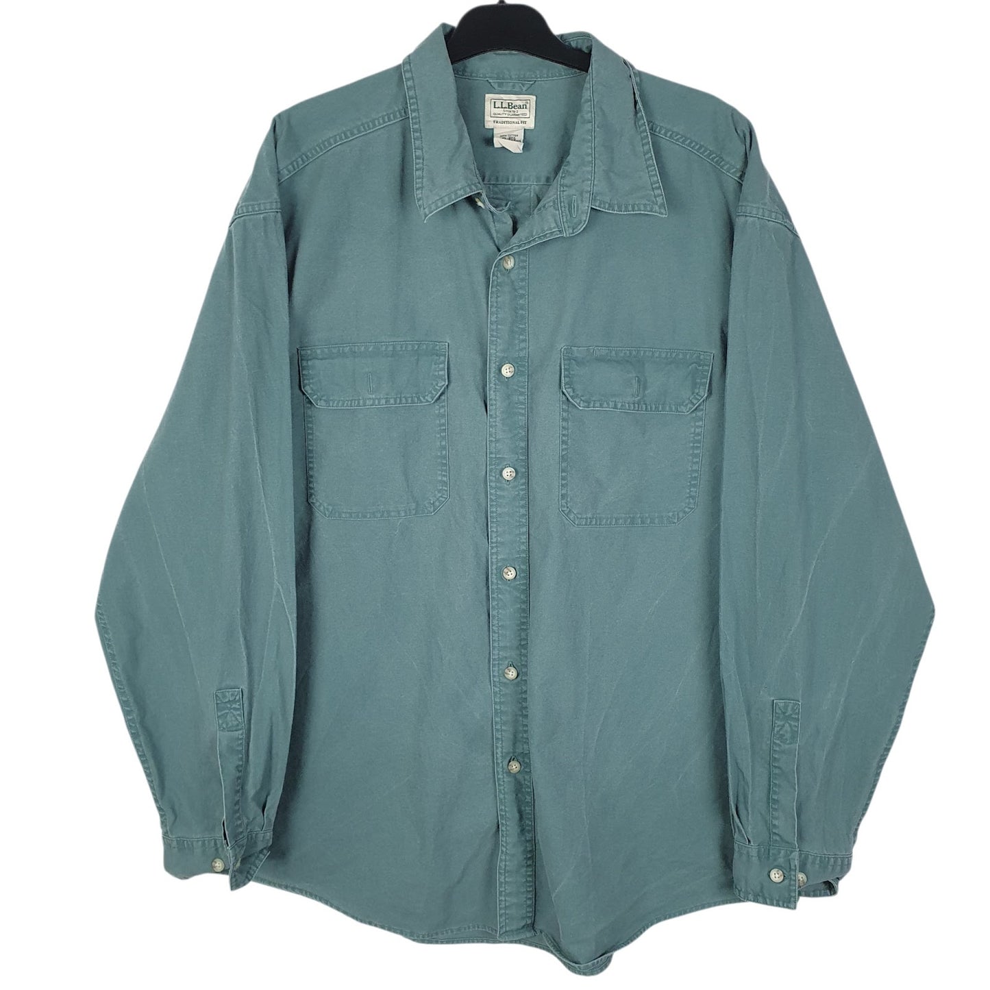 Mens Green L.L.Bean  Long Sleeve Shirt