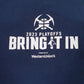 Mens Navy Fruit Of The Loom   T Shirt