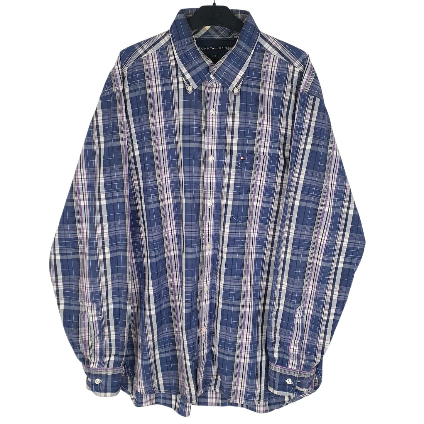 Mens Blue Tommy Hilfiger  Long Sleeve Shirt