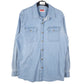 Mens Blue Wrangler  Long Sleeve Shirt