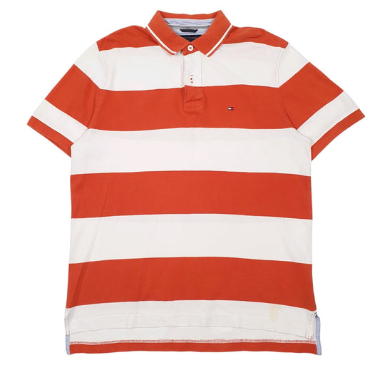 Mens White Tommy Hilfiger  Short Sleeve Polo Shirt
