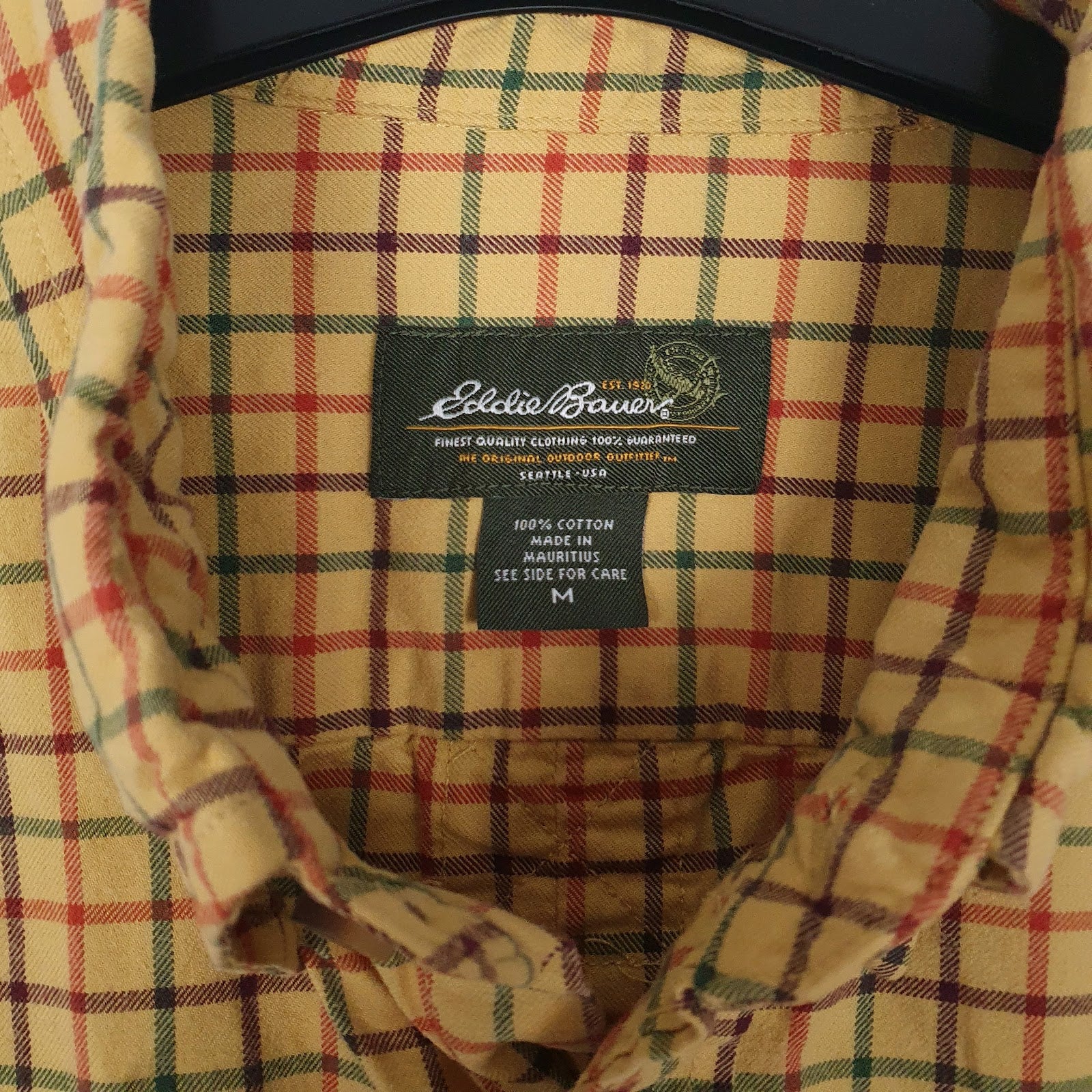 Mens Yellow Eddie Bauer   Shirt