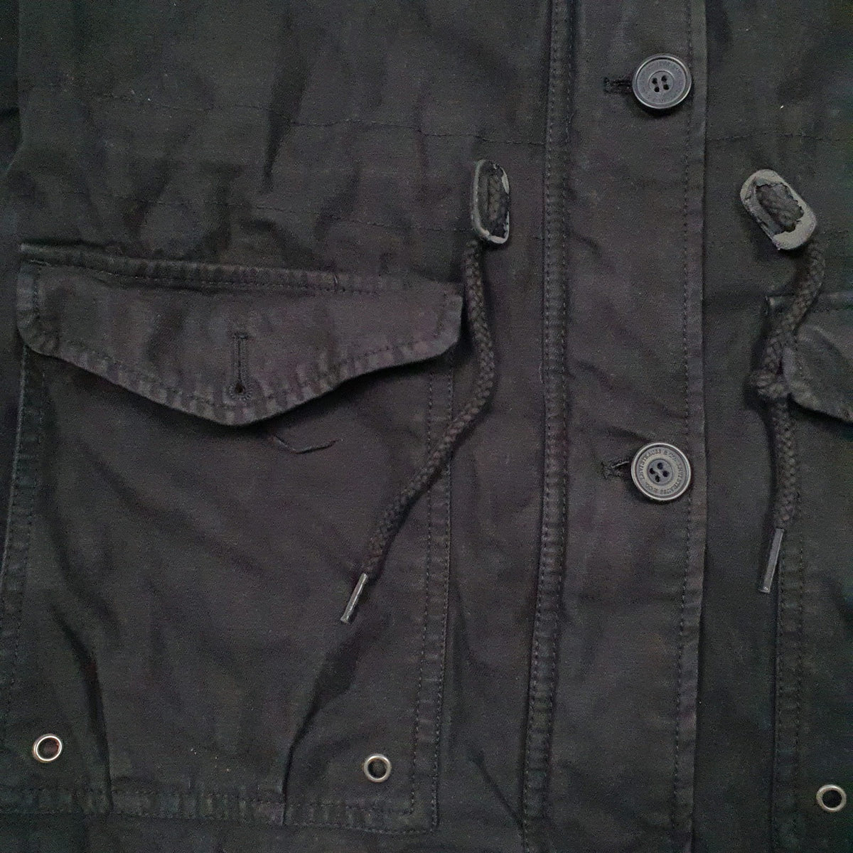 Womens Black Levis Windbreaker  Coat