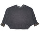 Womens Grey Unbranded Knit Poncho Crewneck Jumper