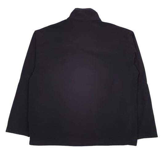 Mens Black Champion Fleece Lined Crewneck Coat
