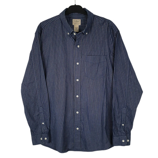 Mens Navy L.L.Bean  Long Sleeve Shirt