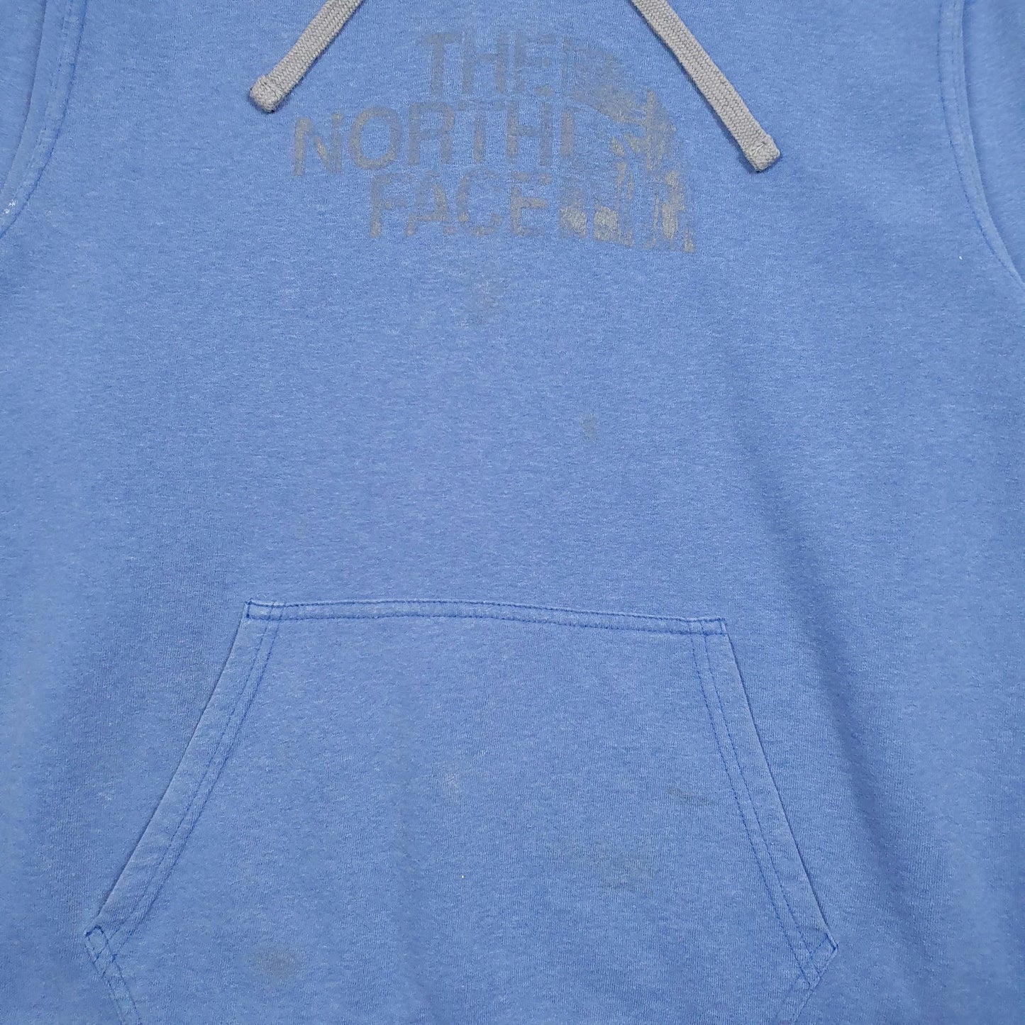 Mens Blue The North Face Spellout Hoodie Jumper