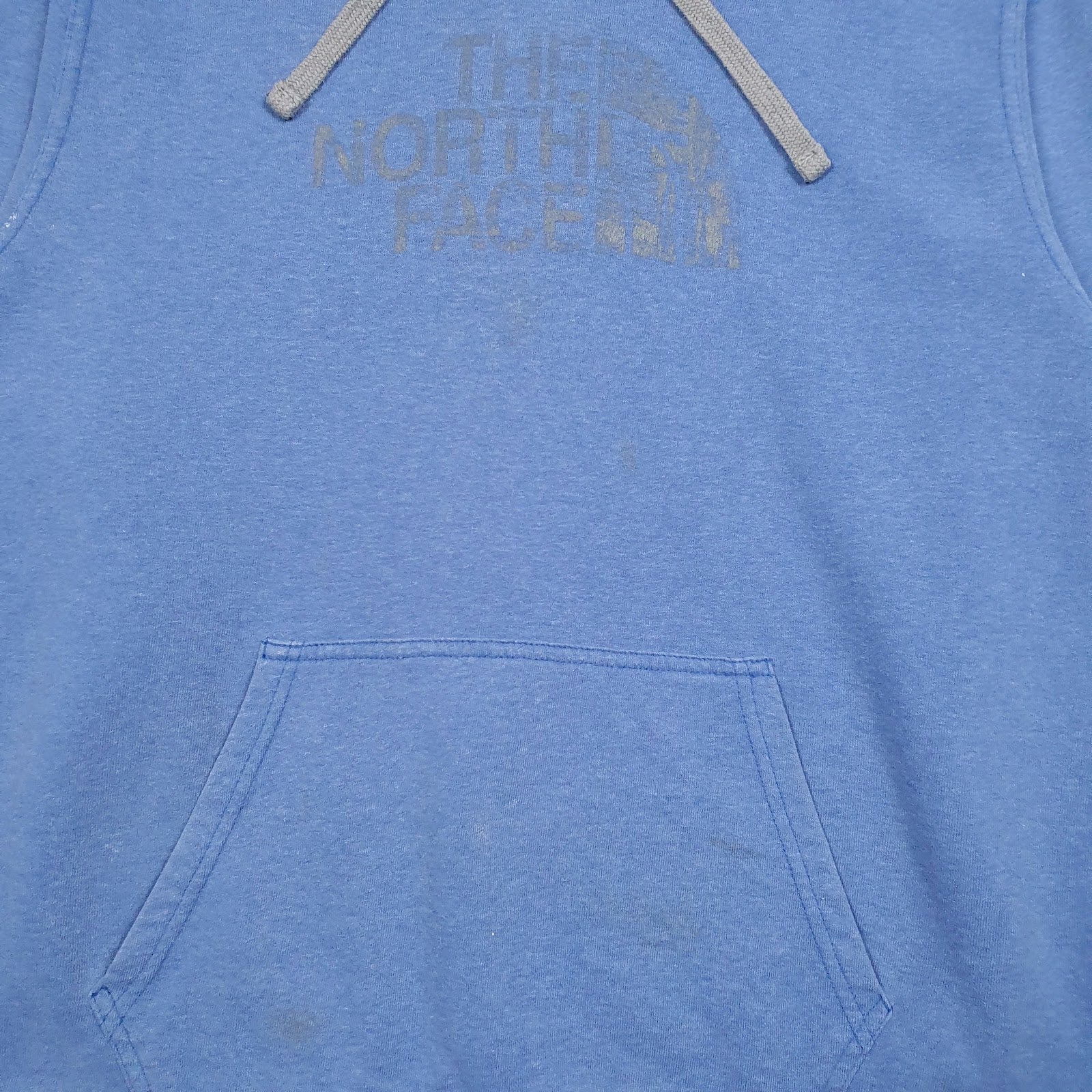 Mens Blue The North Face Spellout Hoodie Jumper