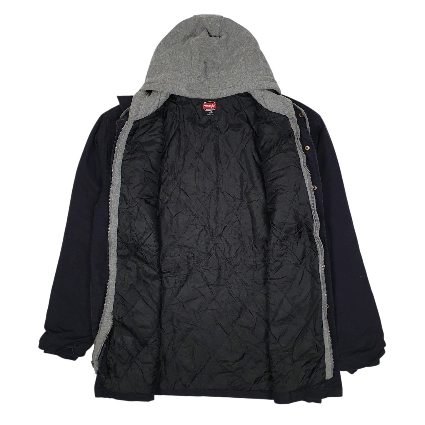 Mens Navy Wrangler Chore Hoodie  Coat
