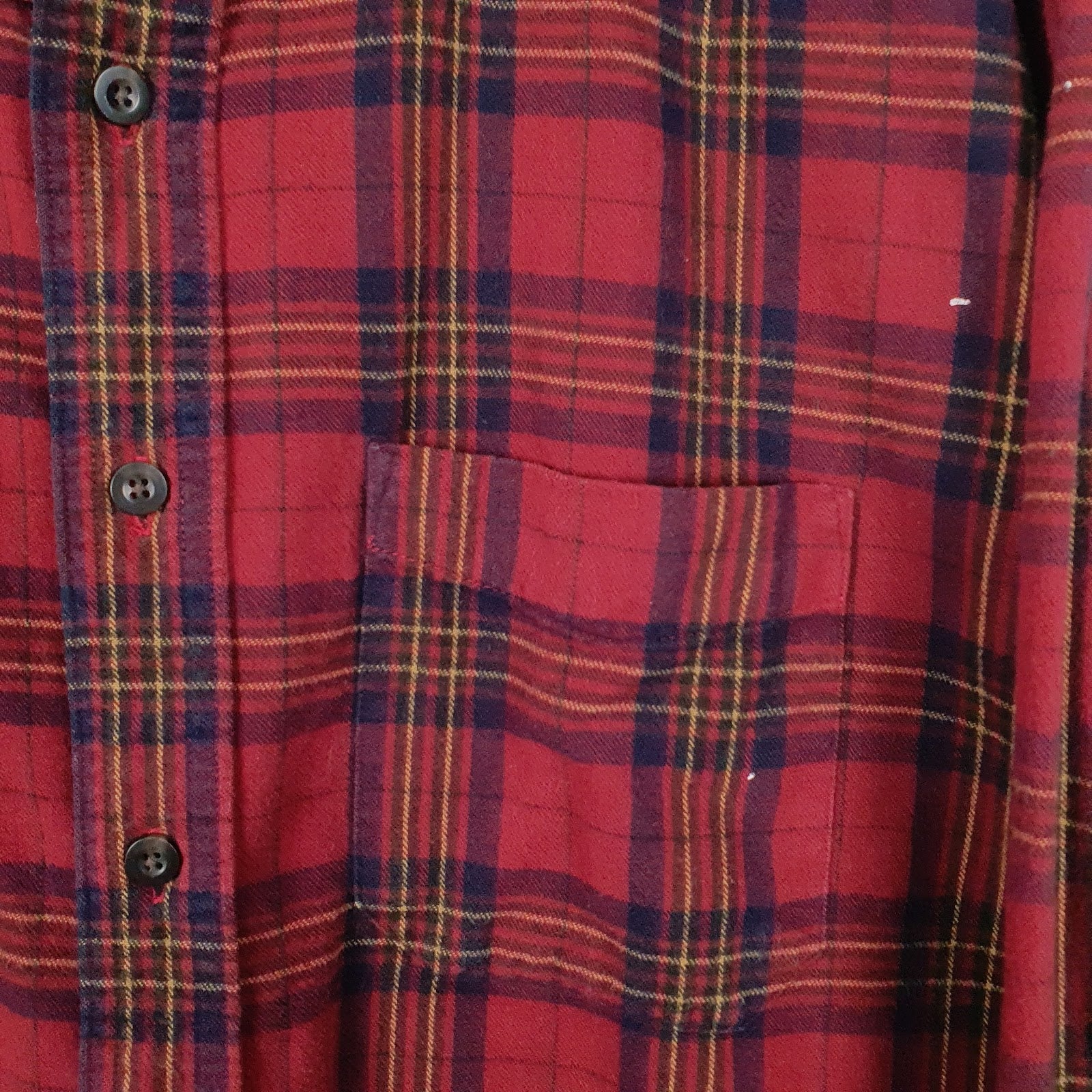 Mens Red L.L.Bean Flannel  Shirt