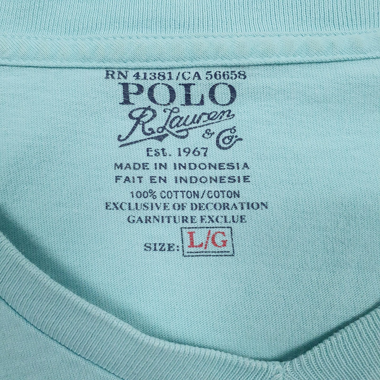 Mens Blue Polo Ralph Lauren   T Shirt