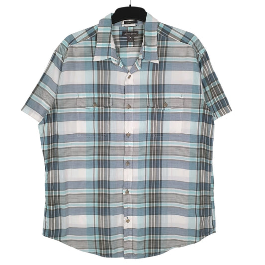 Mens Blue Eddie Bauer  Short Sleeve Shirt