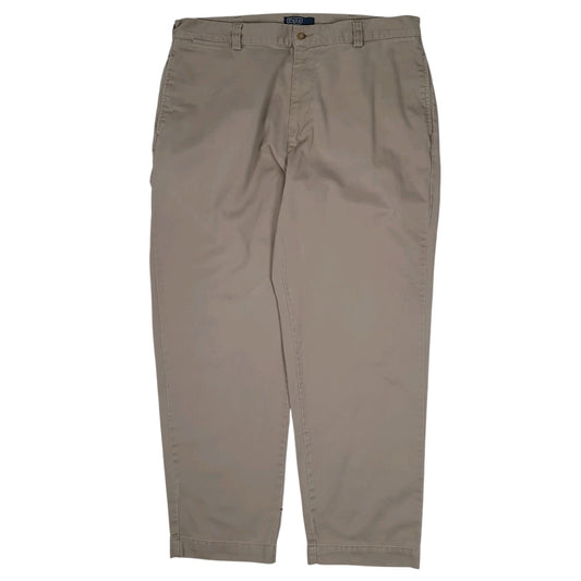 Mens Beige Polo Ralph Lauren Vintage 90s Chino Trousers
