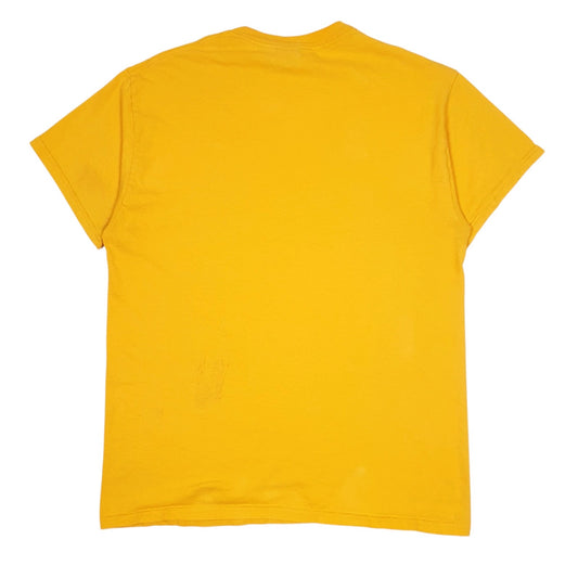Mens Yellow Gildan   T Shirt