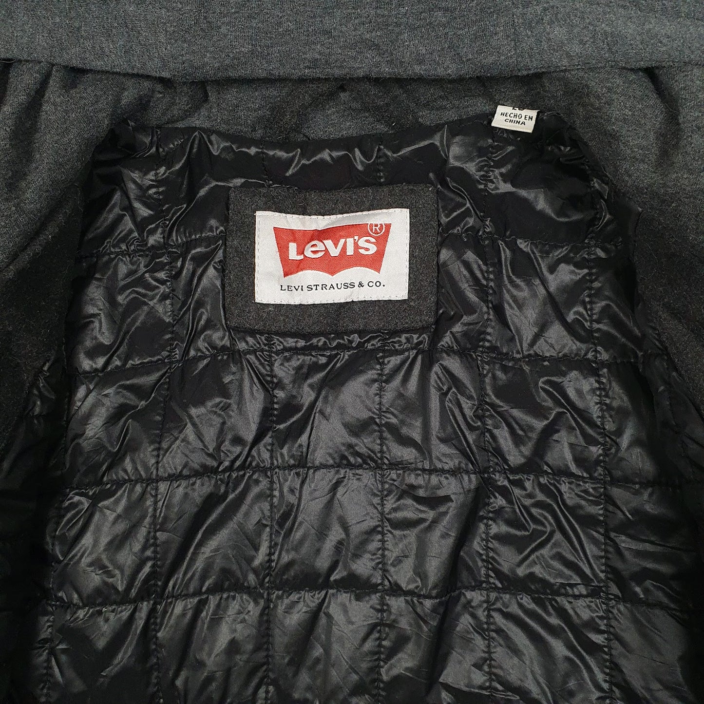 Mens Grey Levis Hoodie  Coat