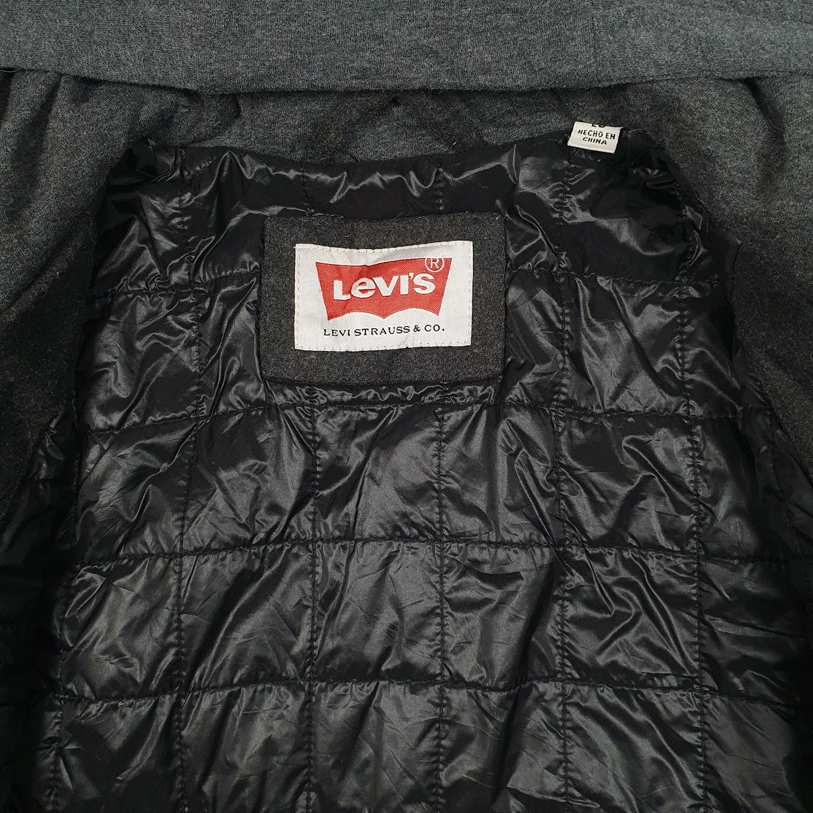 Mens Grey Levis Hoodie  Coat