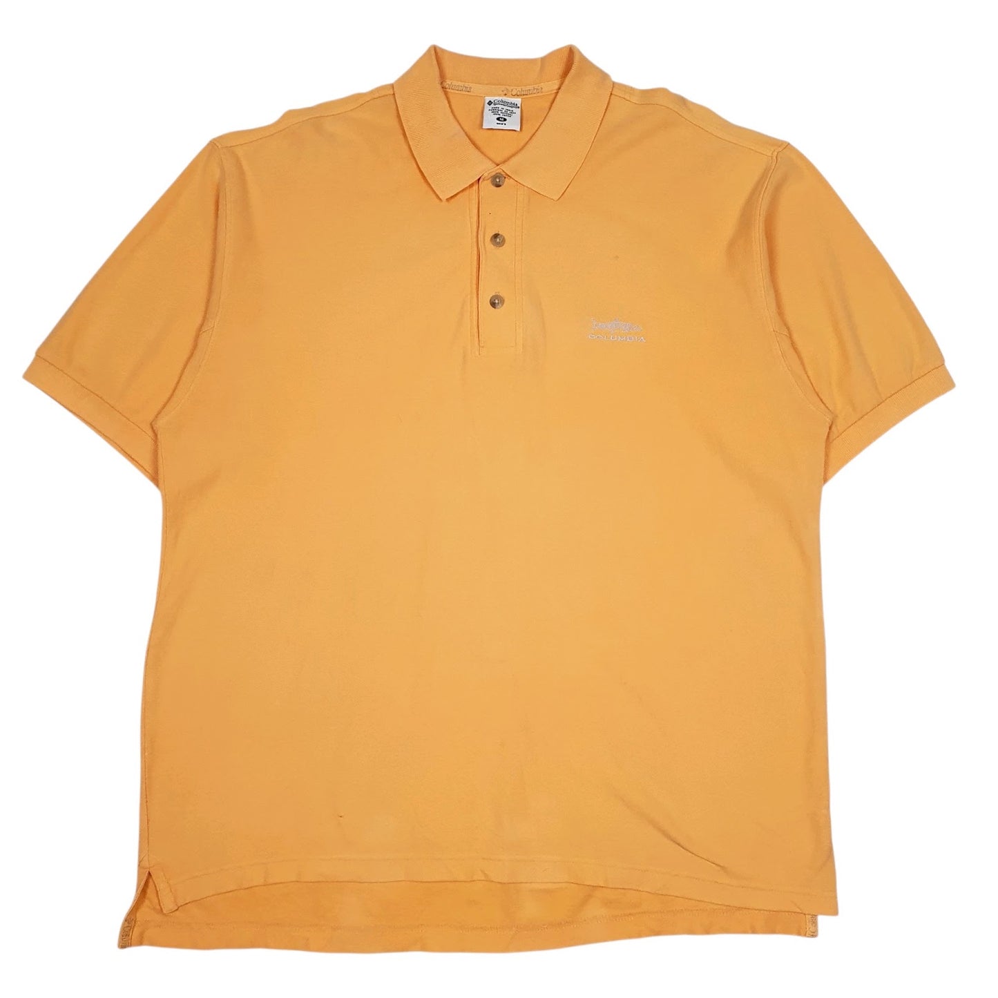 Mens Orange Columbia Sportswear Company Vintage Short Sleeve Polo Shirt