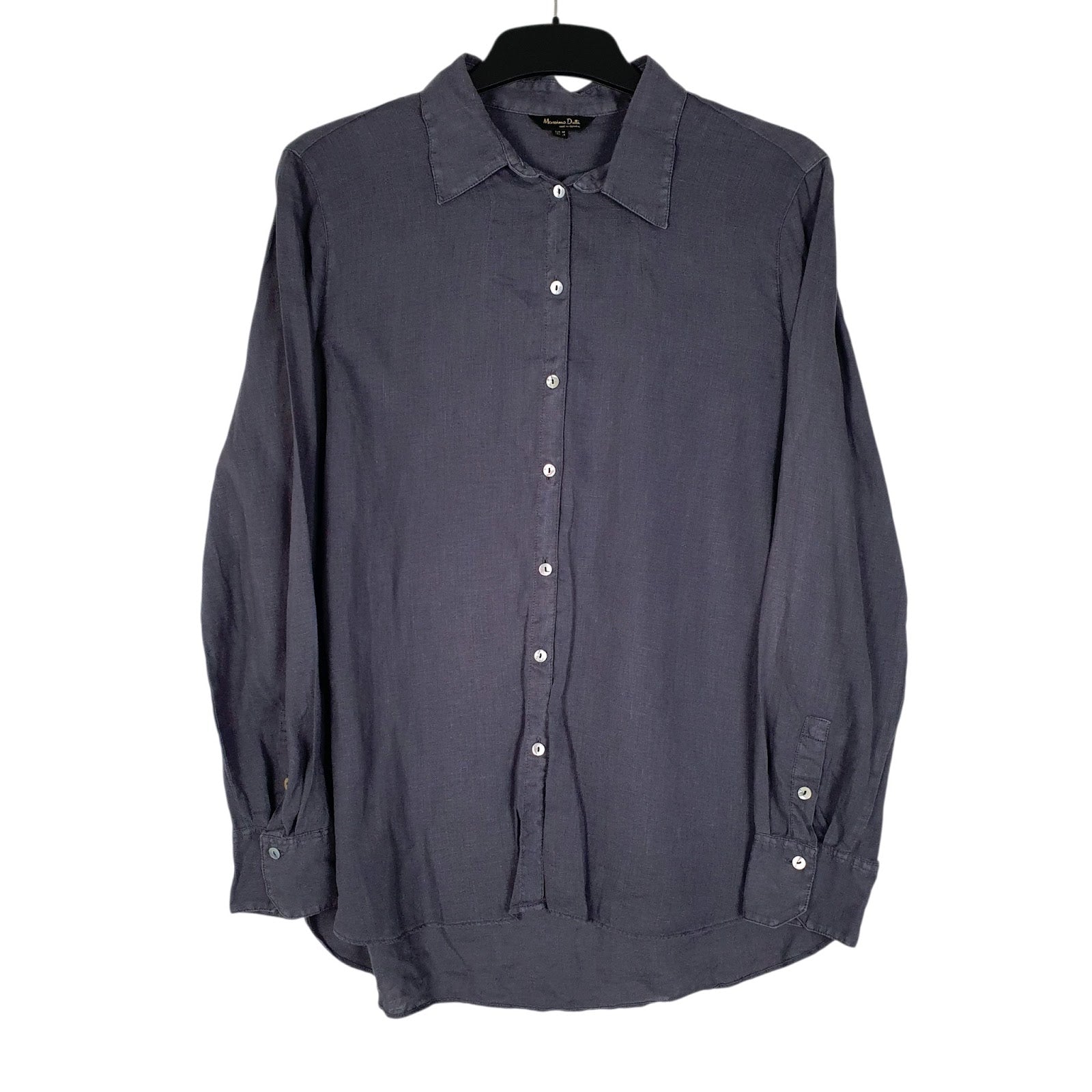 Mens Grey Massimo Dutti  Long Sleeve Shirt