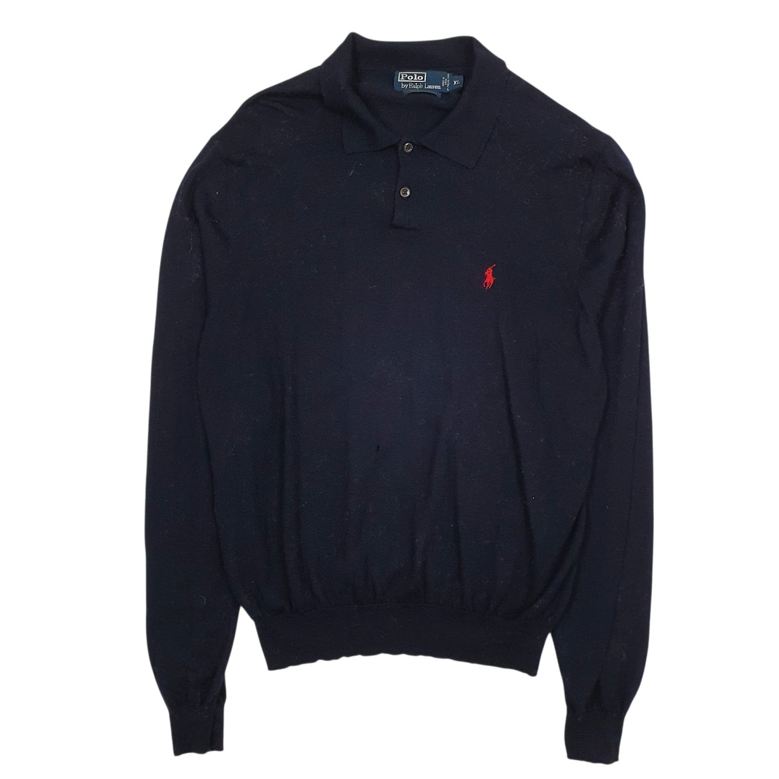 Mens Navy Polo Ralph Lauren Polo Shirt Collared Crewneck Jumper