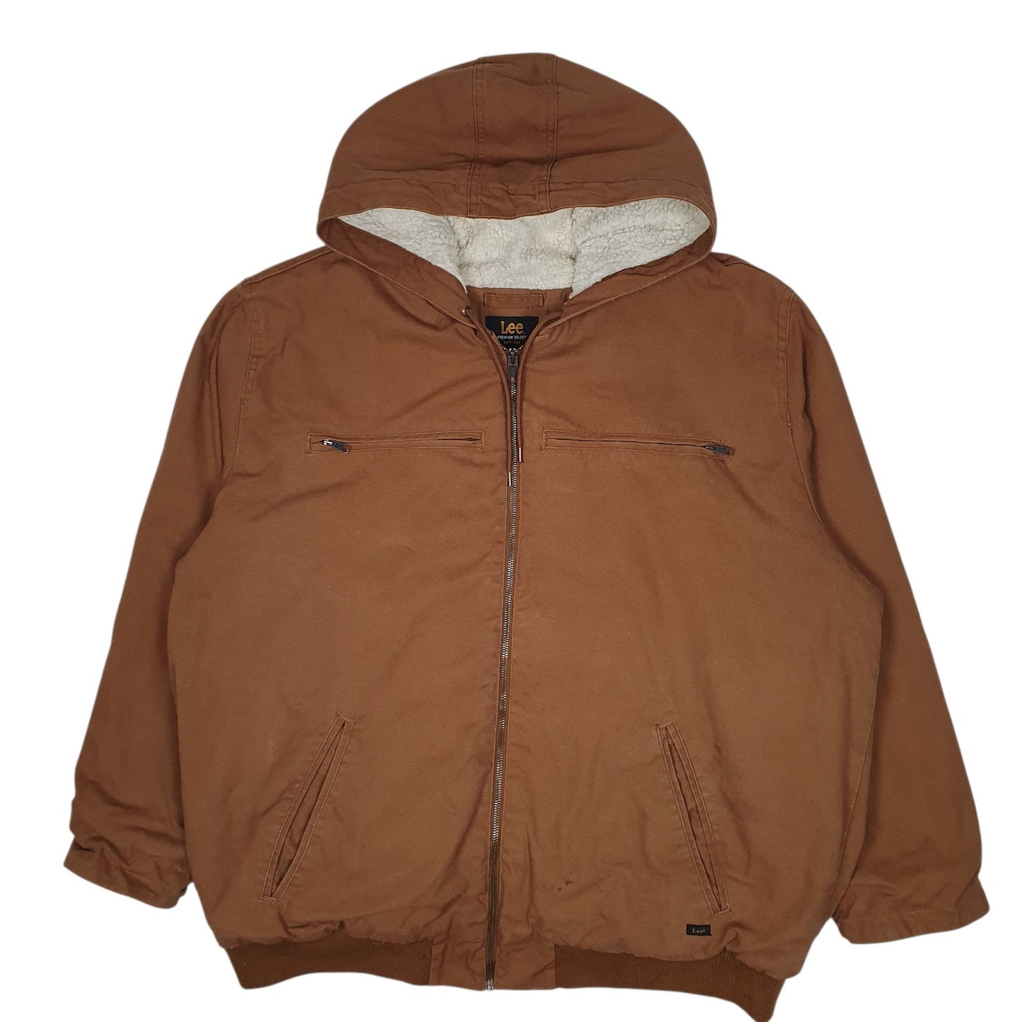 Mens Brown Lee Sherpa Lined Active  Coat