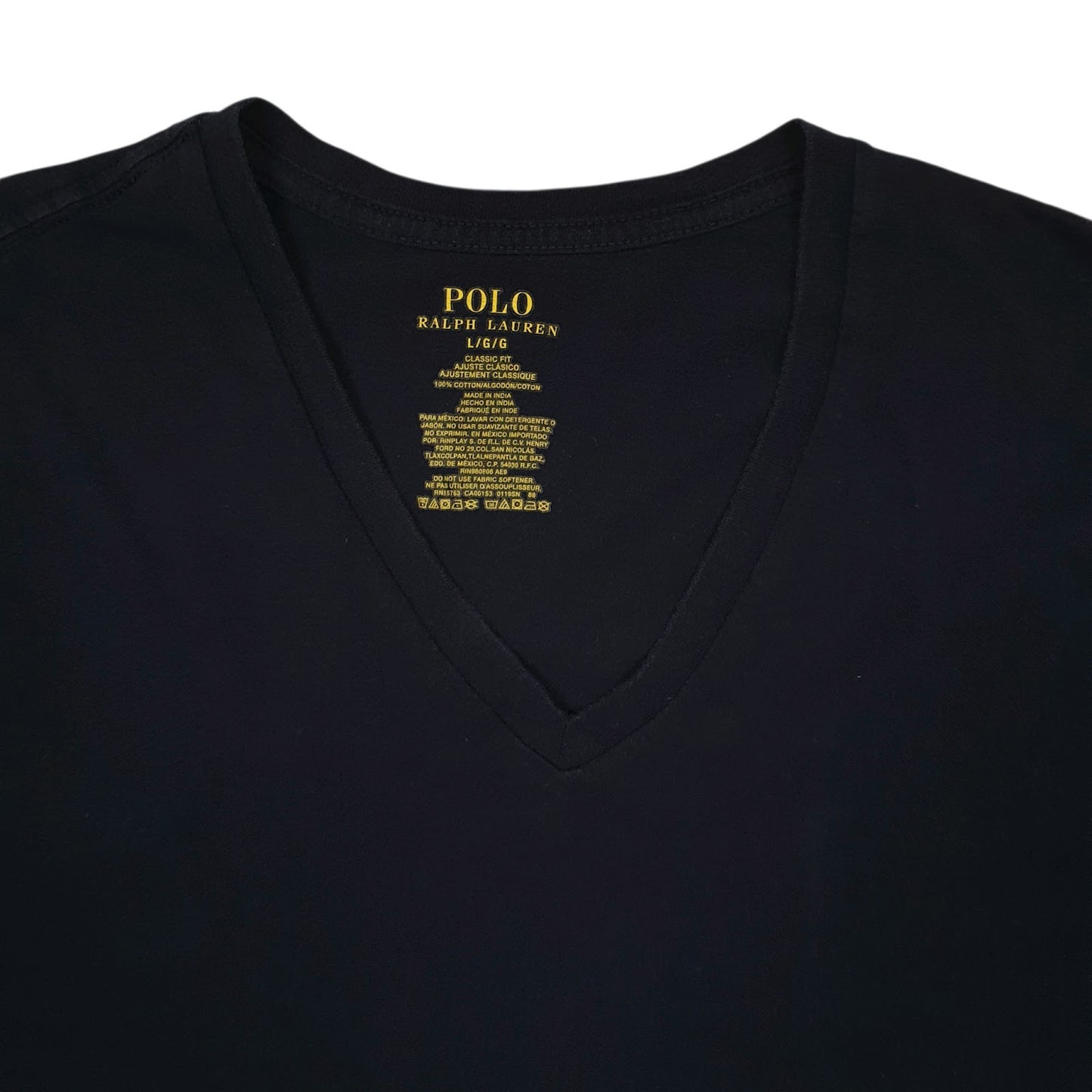 Mens Navy Polo Ralph Lauren V Neck  T Shirt