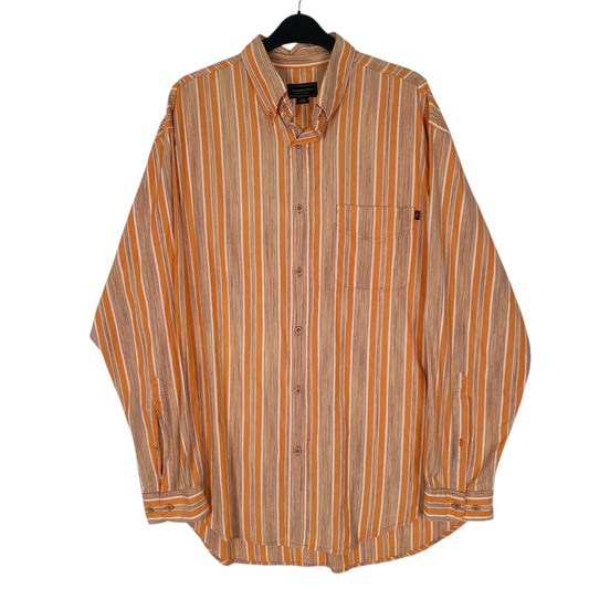 Mens Orange Marlboro Classics Vintage 90s Long Sleeve Shirt