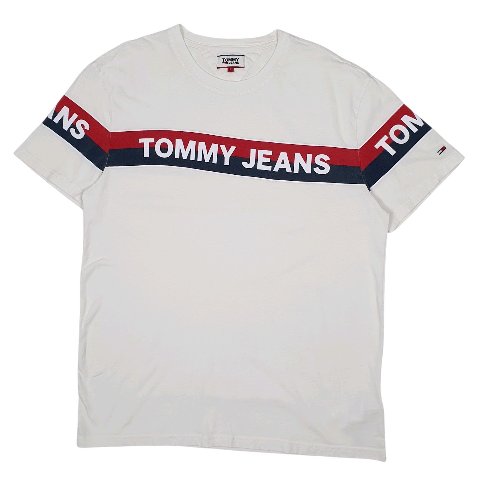 Mens White Tommy Hilfiger Tommy Jeans Short Sleeve T Shirt
