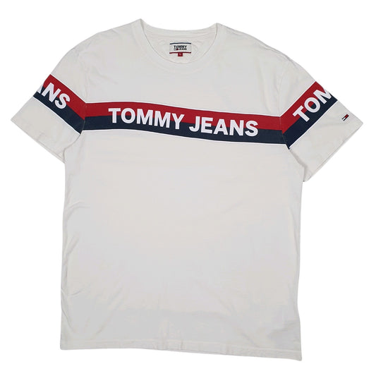 Mens White Tommy Hilfiger Tommy Jeans Short Sleeve T Shirt