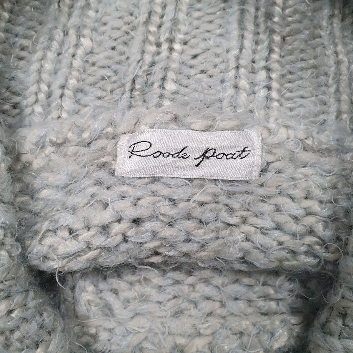 Womens Blue Roode Poat Knit Turtle Neck Jumper