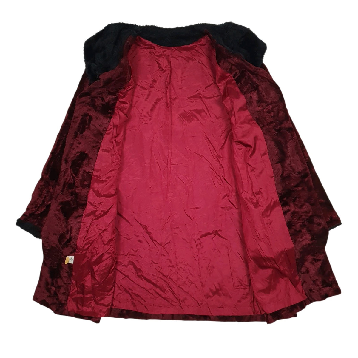 Womens Burgundy Unbranded Faux Fur  Coat