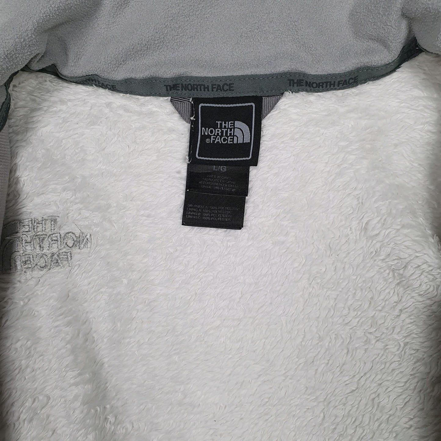 Womens White The North Face Fluffy Sherpa Full Zip Jumper